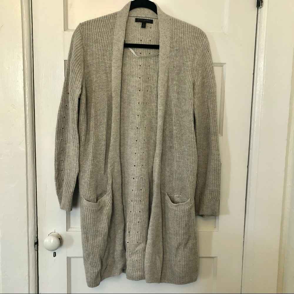Banana Republic Grey Knit Cardigan